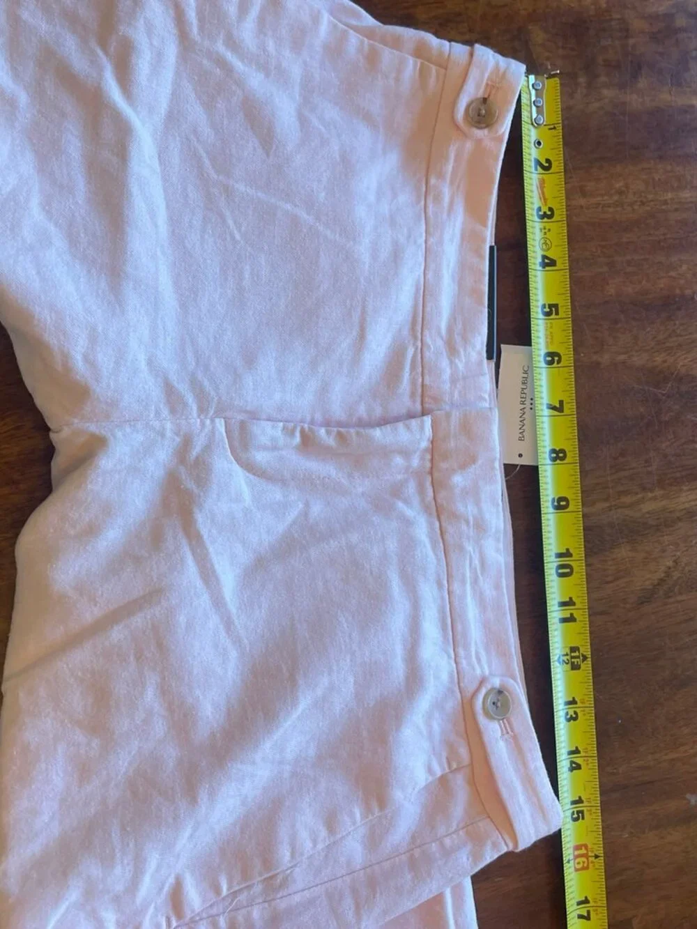 Banana Republic Avery Blush Pink Linen Cotton Straight Pants Sz 6 NWT